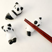 Load image into Gallery viewer, Handcrafted Ceramic Panda Chopstick Rests