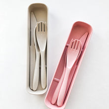 Load image into Gallery viewer, Biodegradable Reusable Wheat Straw Cutlery Set - Plastic Free Zero Waste Sustainable Office, Outdoor, Camping, School, Party & Kids lunchbox
