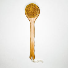 Load image into Gallery viewer, Long Handle Bamboo Dry Body Brush | Natural Sisal Bristles