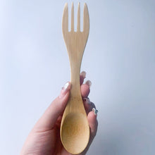 Load image into Gallery viewer, Natural Bamboo Spork – Perfect for Travel and Dining Out