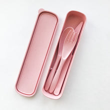 Load image into Gallery viewer, Biodegradable Reusable Wheat Straw Cutlery Set - Plastic Free Zero Waste Sustainable Office, Outdoor, Camping, School, Party & Kids lunchbox