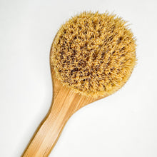 Load image into Gallery viewer, Long Handle Bamboo Dry Body Brush | Natural Sisal Bristles