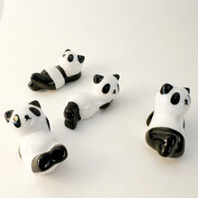 Load image into Gallery viewer, Handcrafted Ceramic Panda Chopstick Rests