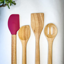 Load image into Gallery viewer, Earth-Friendly Wooden Utensil Set | Natural, Plastic Free