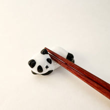 Load image into Gallery viewer, Handcrafted Ceramic Panda Chopstick Rests