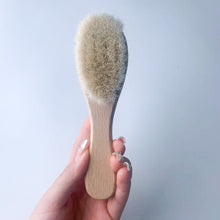 Load image into Gallery viewer, Natural Baby Hairbrush with Soft Goat Hair Bristles