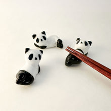 Load image into Gallery viewer, Handcrafted Ceramic Panda Chopstick Rests