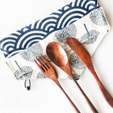 Load image into Gallery viewer, Japanese Style Wooden Cutlery Set - Zero Waste Plastic Free Utensils Set - Sustainable Kitchen