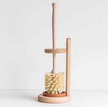 Load image into Gallery viewer, Plastic Free Natural Sisal Bristles Toilet Brush & Stand - Eco Friendly Zero Waste Reusable Toilet Brush - Sustainable Sisal Cleaning Brush
