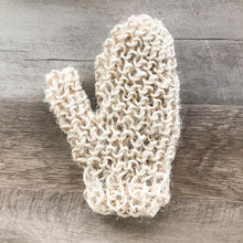 Load image into Gallery viewer, Natural Sisal Bath Mitt - Zero Waste Organic Exfoliating Bath Glove - Plastic Free Sustainable Shower
