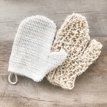Load image into Gallery viewer, Natural Sisal Bath Mitt - Zero Waste Organic Exfoliating Bath Glove - Plastic Free Sustainable Shower