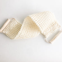 Load image into Gallery viewer, Natural Sisal Back & Body Scrubber - Organic Biodegradable Zero Waste Exfoliating - Plastic Free Sustainable Shower & Bathroom