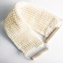 Load image into Gallery viewer, Natural Sisal Back & Body Scrubber - Organic Biodegradable Zero Waste Exfoliating - Plastic Free Sustainable Shower & Bathroom