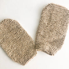 Load image into Gallery viewer, Natural Exfoliating Jute Mitt - Organic Biodegradable Body & Bath Glove - Plastic Free Zero waste Body Scrub