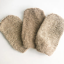 Load image into Gallery viewer, Natural Exfoliating Jute Mitt - Organic Biodegradable Body & Bath Glove - Plastic Free Zero waste Body Scrub