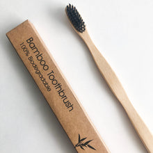 Load image into Gallery viewer, Eco Friendly Natural Bamboo Toothbrush - Activated Charcoal Bristle - Zero Waste | Biodegradable