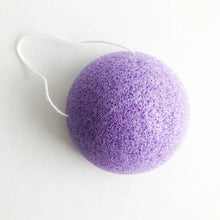 Load image into Gallery viewer, Natural Biodegradable Konjac Cleansing Sponge - Organic Vegan Facial Sponge - Charcoal | Lavender | Green Tea | Turmeric | Aloe | Rose clay