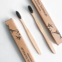 Load image into Gallery viewer, Eco Friendly Natural Bamboo Toothbrush - Activated Charcoal Bristle - Zero Waste | Biodegradable