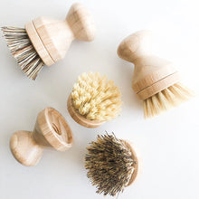 Load image into Gallery viewer, Natural Bamboo Pot & Dish Brush With Replaceable Head - Organic Biodegradable Zero Waste Multipurpose Brush - Sustainable Kitchen