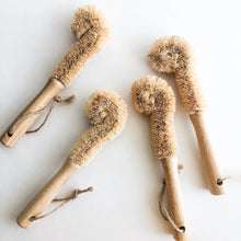 Load image into Gallery viewer, Natural Bamboo Coconut Glass Brush - Organic Plastic Free Biodegradable Coconut Kitchen Brush - Zero Waste Living