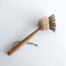 Load image into Gallery viewer, Natural Bamboo Sisal Dish Brush With Replaceable Head - Biodegradable Zero Waste Plastic Free Long Handle Kitchen Brush