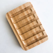 Load image into Gallery viewer, Natural Organic Bamboo Soap Dish - Biodegradable Plastic Free Zero Waste Soap Holder - Sustainable Living & Bathroom