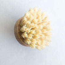 Load image into Gallery viewer, Natural Bamboo Sisal Dish Brush With Replaceable Head - Biodegradable Zero Waste Plastic Free Long Handle Kitchen Brush