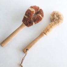 Load image into Gallery viewer, Natural Bamboo Coconut Glass Brush - Organic Plastic Free Biodegradable Coconut Kitchen Brush - Zero Waste Living