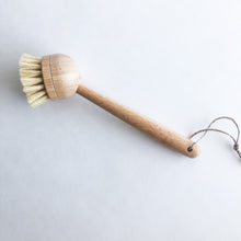 Load image into Gallery viewer, Natural Bamboo Sisal Dish Brush With Replaceable Head - Biodegradable Zero Waste Plastic Free Long Handle Kitchen Brush
