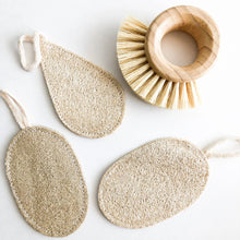 Load image into Gallery viewer, Natural Biodegradable Loofah Sponge - Zero Waste Plastic Free Organic Scrub - Sustainable Loofah Dish Sponge - Set of 3