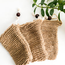 Load image into Gallery viewer, Natural Organic Handmade Jute Soap Bag - Zero Waste Biodegradable Soap Saver