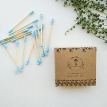 Load image into Gallery viewer, Organic Biodegradable Bamboo Cotton Buds - Plastic Free Zero Waste Natural Bamboo Q-tips - Eco Friendly Sustainable Swabs - Pack of 100