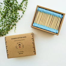 Load image into Gallery viewer, Organic Biodegradable Bamboo Cotton Buds - Zero Waste Plastic Free Bamboo Cotton Q-tips - Eco Friendly Sustainable Bamboo Swabs - 200 Pack