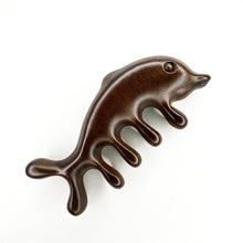 Load image into Gallery viewer, Natural Sandal Wood Dolphin Scalp Massager
