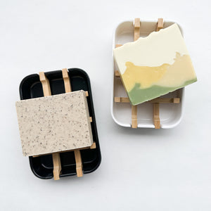 Biodegradable Bamboo & Cornstarch Soap Dish - Plastic Free Zero Waste Eco friendly Soap Tray