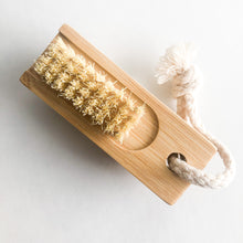 Load image into Gallery viewer, Double Sided Bamboo Sisal Nail Brush-Zero Waste Plastic Free Nail Brush