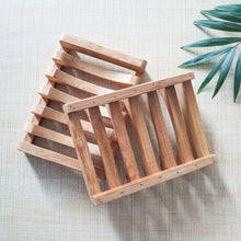 Load image into Gallery viewer, Natural Bamboo Soap Dish - Zero Waste Biodegradable Soap Tray - Plastic Free Soap Lift