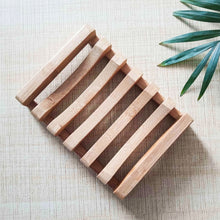 Load image into Gallery viewer, Natural Bamboo Soap Dish - Zero Waste Biodegradable Soap Tray - Plastic Free Soap Lift