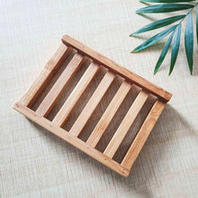 Load image into Gallery viewer, Natural Bamboo Soap Dish - Zero Waste Biodegradable Soap Tray - Plastic Free Soap Lift