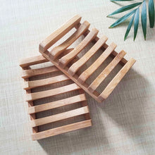 Load image into Gallery viewer, Natural Bamboo Soap Dish - Zero Waste Biodegradable Soap Tray - Plastic Free Soap Lift