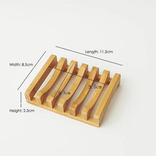 Load image into Gallery viewer, Natural Bamboo Soap Dish - Zero Waste Biodegradable Soap Tray - Plastic Free Soap Lift