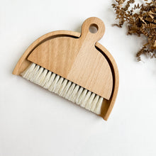 Load image into Gallery viewer, Mini Wooden Broom and Dustpan - Natural Bristles

