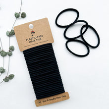 Load image into Gallery viewer, Organic Biodegradable Plastic Free Hair Ties - Zero Waste Eco Friendly Reusable Natural Cotton Hair Ties - Sustainable Living - Pack of 30
