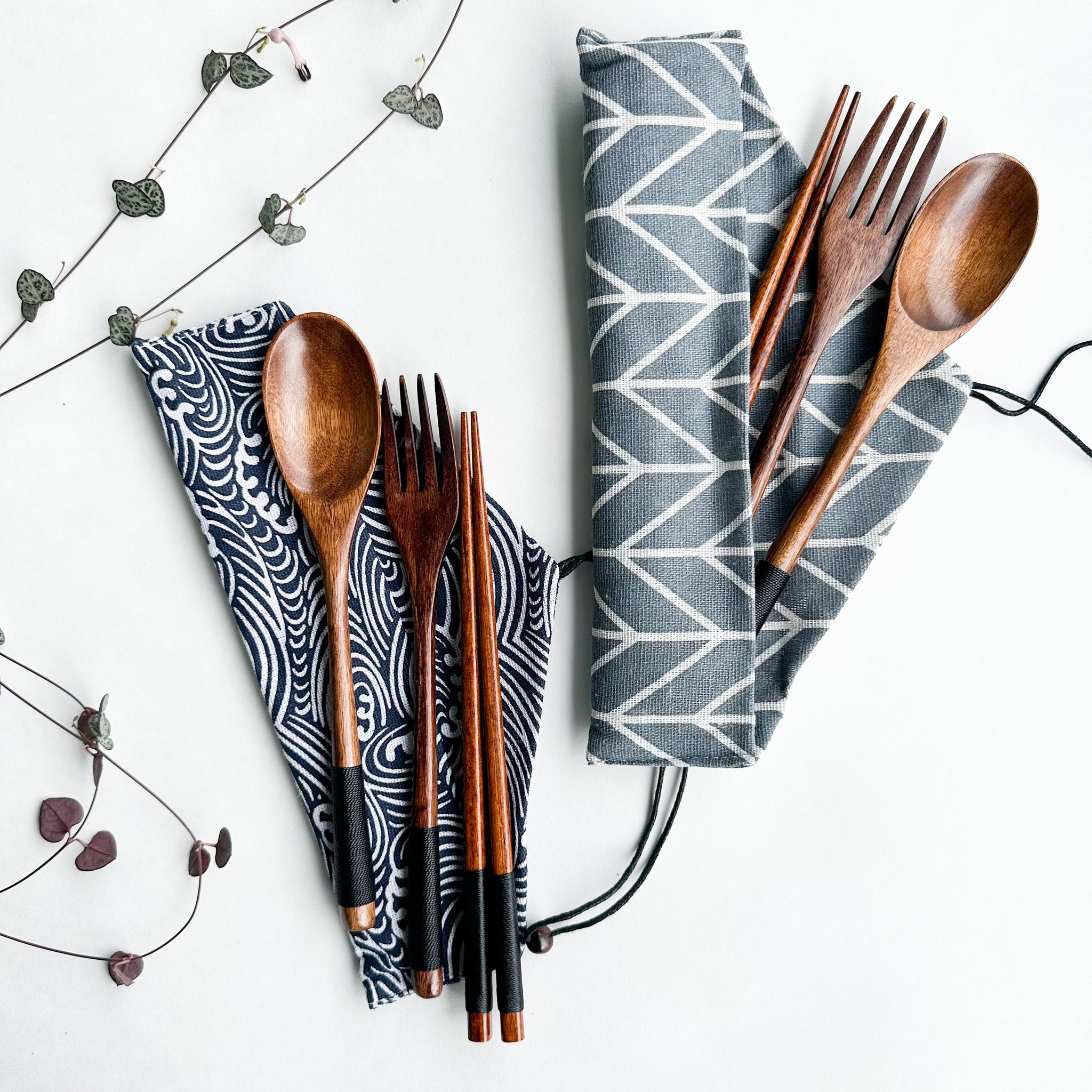Bamboo Zero Waste Reusable Travel Cutlery Set With Pouch - Fork