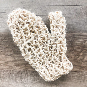 Natural Sisal Bath Mitt - Zero Waste Organic Exfoliating Bath Glove - Plastic Free Sustainable Shower