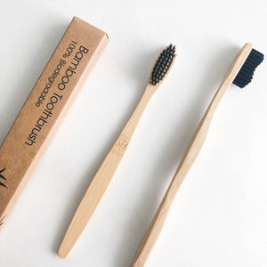 Eco Friendly Natural Bamboo Toothbrush - Activated Charcoal Bristle - Zero Waste | Biodegradable