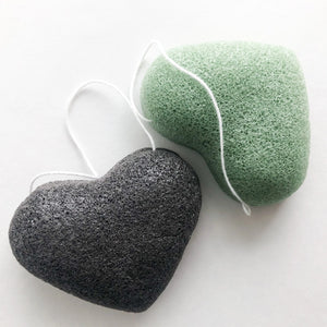 Natural Biodegradable Konjac Cleansing Sponge - Organic Vegan Facial Sponge - Charcoal | Lavender | Green Tea | Turmeric | Aloe | Rose clay
