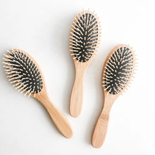 Load image into Gallery viewer, Natural Bamboo Hair Brush - Eco Friendly Plastic Free Detangling Hair Brush - Sustainable Zero Waste Living
