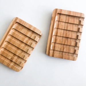 Natural Organic Bamboo Soap Dish - Biodegradable Plastic Free Zero Waste Soap Holder - Sustainable Living & Bathroom
