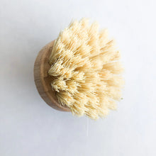 Load image into Gallery viewer, Natural Bamboo Sisal Dish Brush With Replaceable Head - Biodegradable Zero Waste Plastic Free Long Handle Kitchen Brush
